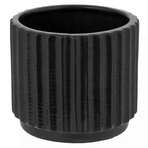 Black Ridged Planter